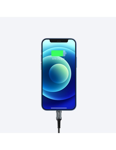 
MFI kabelis iPhone USB - Lightning 2.4A 1.2m juodas
