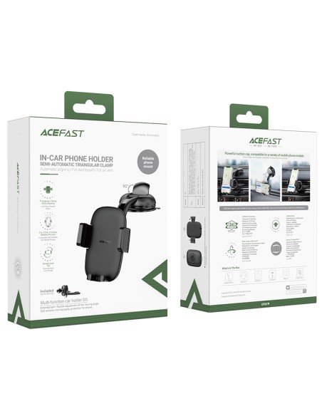 
Automobilio telefono laikiklis kabinai ir orlaidei, juodas
