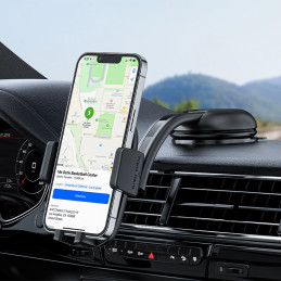 
Automobilio telefono laikiklis kabinai ir orlaidei, juodas
