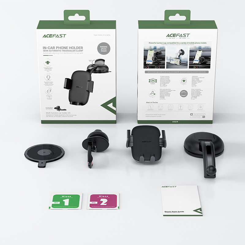 
Automobilio telefono laikiklis kabinai ir orlaidei, juodas
