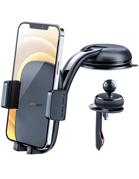 
Automobilio telefono laikiklis kabinai ir orlaidei, juodas
