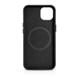 
iPhone 14 magnetinis odinis dėklas su MagSafe Oil Wax Premium Leather Case juodu

