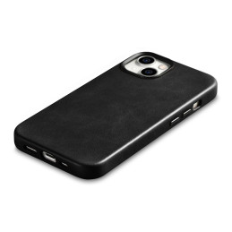 
iPhone 14 magnetinis odinis dėklas su MagSafe Oil Wax Premium Leather Case juodu
