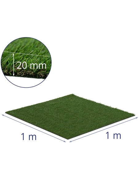 Dirbtinė žolė terasos balkonui minkšta 20 mm 13/10 cm 100 x 100 cm