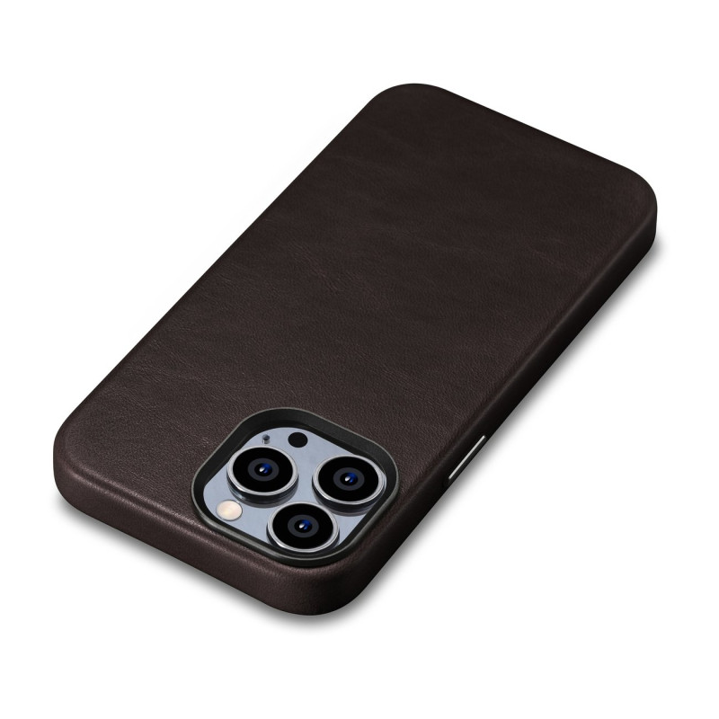 „iPhone 14 Pro“ magnetinis odinis dėklas su „MagSafe Oil Wax Premium“ odiniu dėklu tamsiai rudas