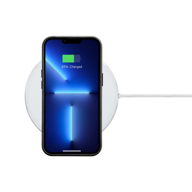 „iPhone 14 Pro Max“ magnetinis odinis dėklas su „MagSafe Oil Wax Premium“ odiniu dėklu, juodu