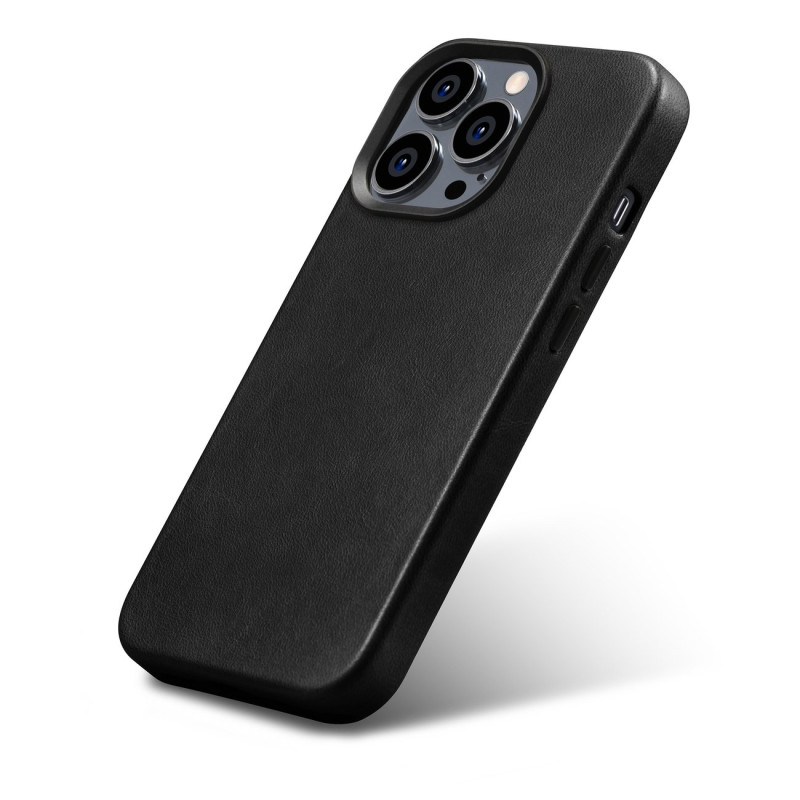 „iPhone 14 Pro Max“ magnetinis odinis dėklas su „MagSafe Oil Wax Premium“ odiniu dėklu, juodu
