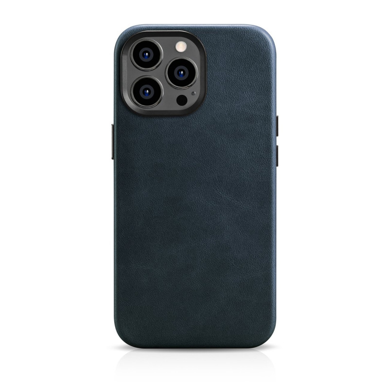 
„iPhone 14 Pro Max“ magnetinis odinis dėklas su „MagSafe Oil Wax Premium“ odiniu dėklu tamsiai mėlynas
