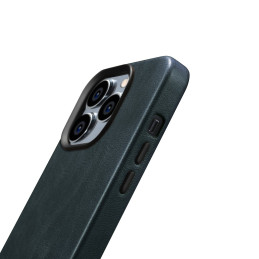 
„iPhone 14 Pro Max“ magnetinis odinis dėklas su „MagSafe Oil Wax Premium“ odiniu dėklu tamsiai mėlynas
