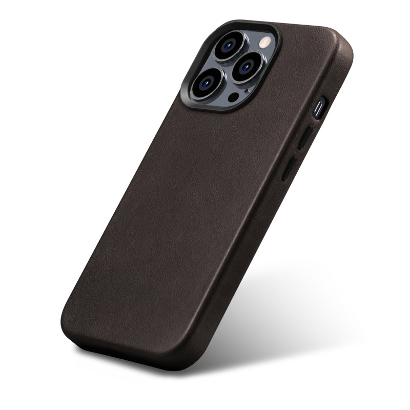 „iPhone 14 Pro Max“ magnetinis odinis dėklas su „MagSafe Oil Wax Premium“ odiniu dėklu, rudas