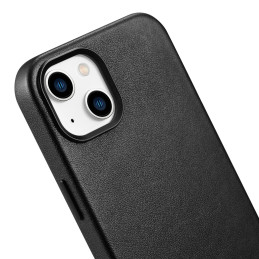 
Natūralios odos dėklas iPhone 14 MagSafe Case Oda, juodas dangtelis
