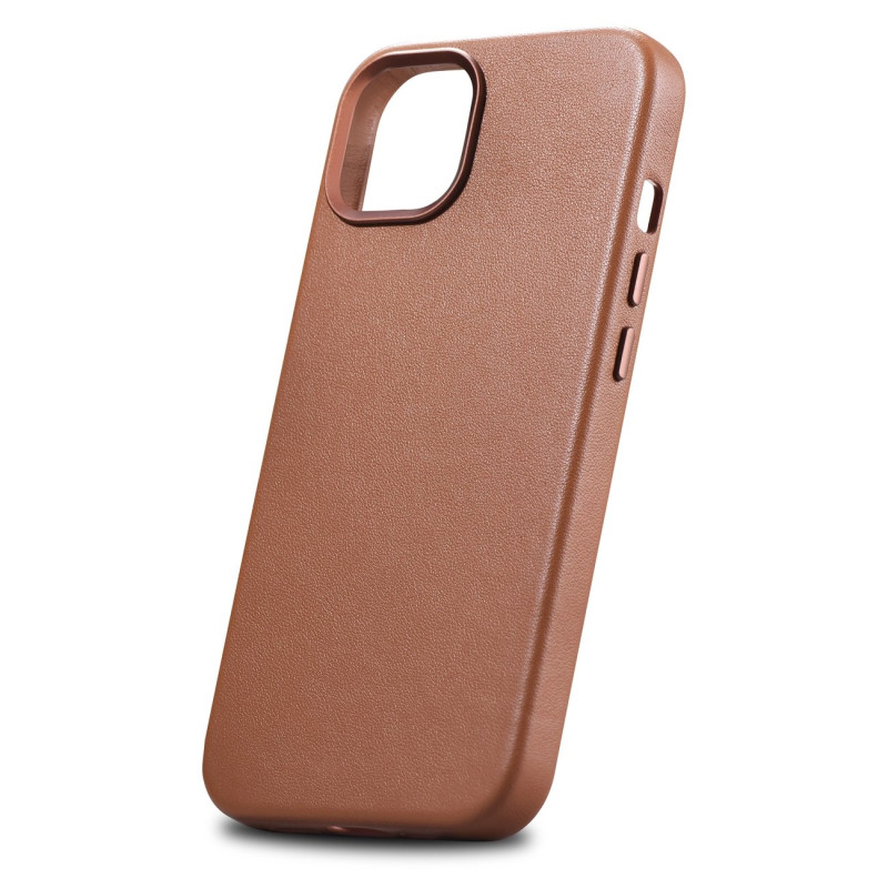 Natūralios odos dėklas iPhone 14 MagSafe Case Oda, šviesiai ruda