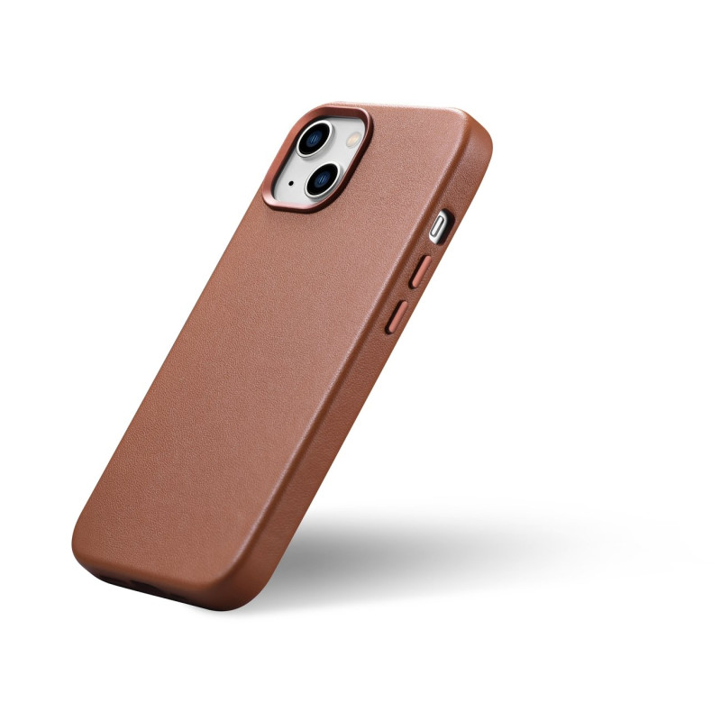 Natūralios odos dėklas iPhone 14 MagSafe Case Oda, šviesiai ruda