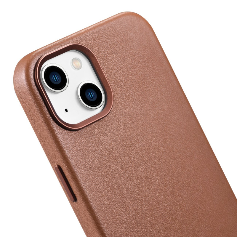 Natūralios odos dėklas iPhone 14 MagSafe Case Oda, šviesiai ruda