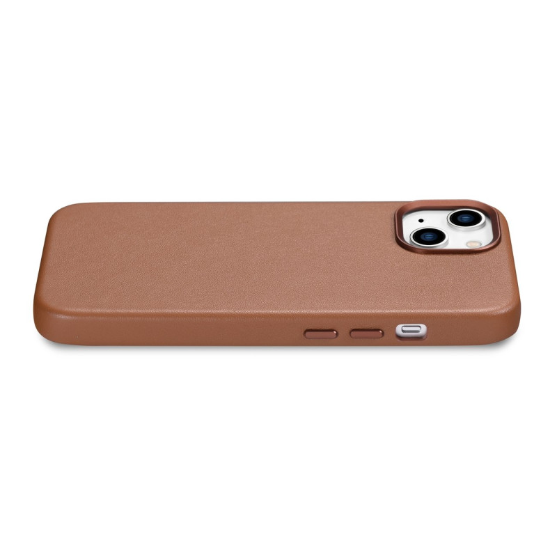 Natūralios odos dėklas iPhone 14 MagSafe Case Oda, šviesiai ruda
