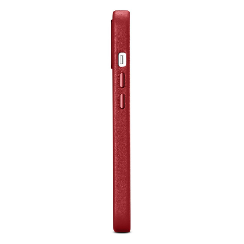 Natūralios odos dėklas iPhone 14 MagSafe Case Oda, bordo spalvos dangtelis