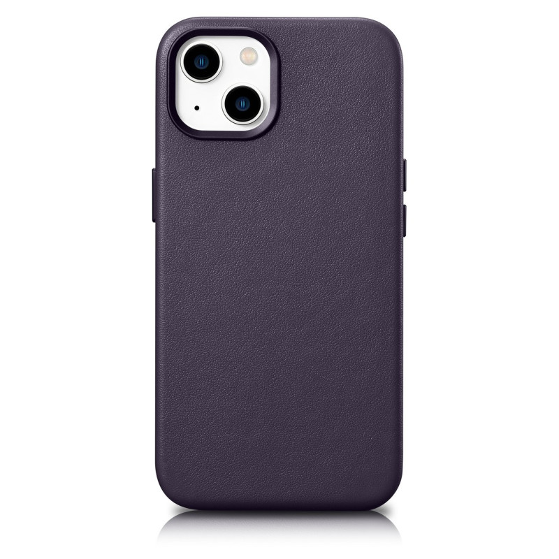 
Natūralios odos dėklas iPhone 14 MagSafe Case Oda, violetinis dangtelis
