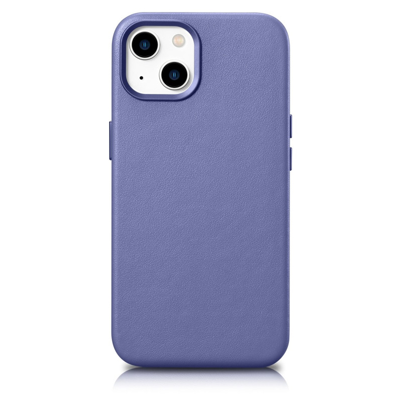 
Natūralios odos dėklas iPhone 14 MagSafe Case Oda, šviesiai violetinis dangtelis

