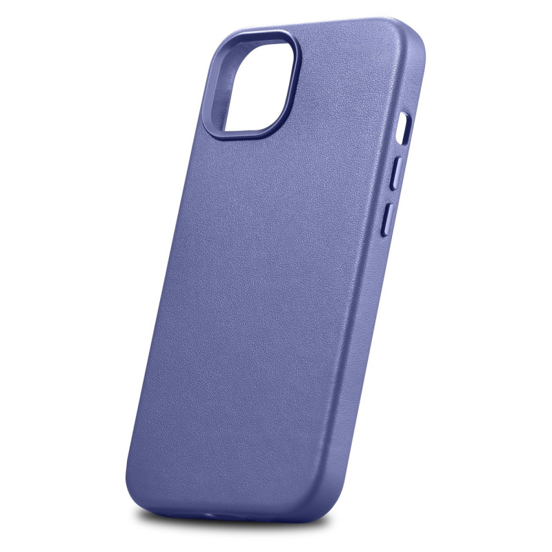 Natūralios odos dėklas iPhone 14 MagSafe Case Oda, šviesiai violetinis dangtelis