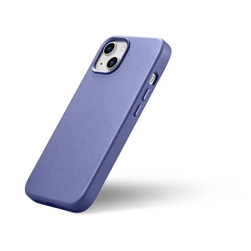 Natūralios odos dėklas iPhone 14 MagSafe Case Oda, šviesiai violetinis dangtelis
