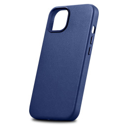 
Natūralios odos dėklas iPhone 14 MagSafe Case Odinis mėlynas dangtelis
