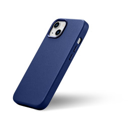 
Natūralios odos dėklas iPhone 14 MagSafe Case Odinis mėlynas dangtelis
