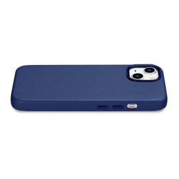 
Natūralios odos dėklas iPhone 14 MagSafe Case Odinis mėlynas dangtelis
