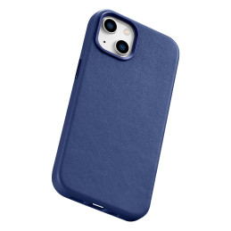 
Natūralios odos dėklas iPhone 14 MagSafe Case Odinis mėlynas dangtelis
