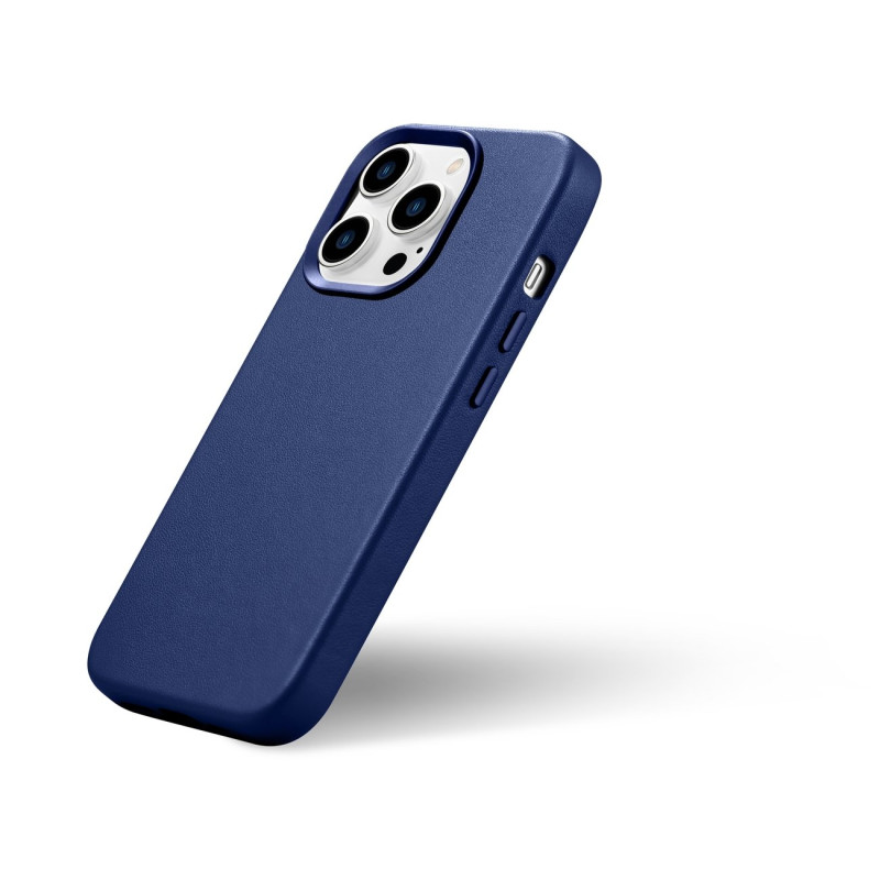 Natūralios odos dėklo dangtelis iPhone 14 Pro MagSafe Case Oda mėlyna
