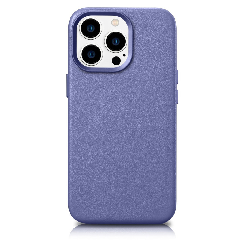 
Natūralios odos dėklo dangtelis iPhone 14 Pro Max MagSafe Case Oda šviesiai violetinė

