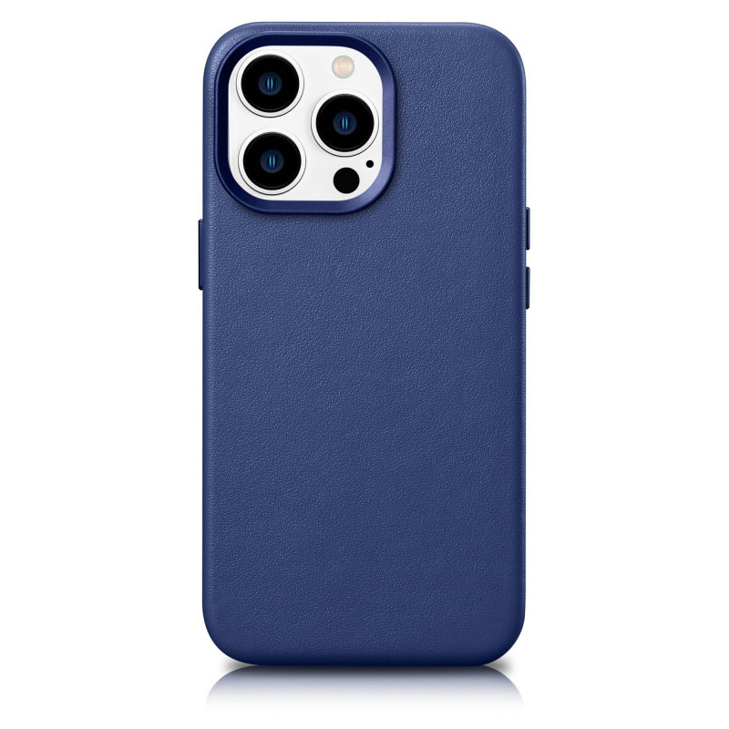 
Natūralios odos dėklo dangtelis iPhone 14 Pro Max MagSafe Case Leather, šviesiai mėlynas
