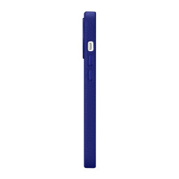 
„iPhone 14 Pro“ magnetinis odinis dėklas su „MagSafe Litchi Premium Leather Case“ tamsiai mėlynu dėklu
