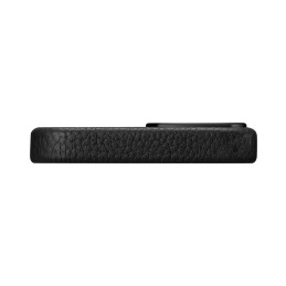
iPhone 14 Plus magnetinis odinis dėklas su MagSafe Litchi Premium Leather Case juodu
