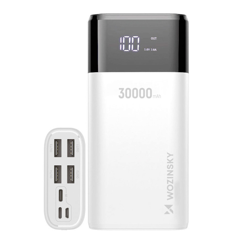 Powerbank 30000mAh Li-Po 4 x USB su LCD ekranu...