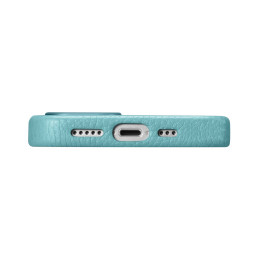
„iPhone 14 Pro Max“ magnetinis odinis dėklas su žalios spalvos „MagSafe Litchi Premium“ odiniu dėklu
