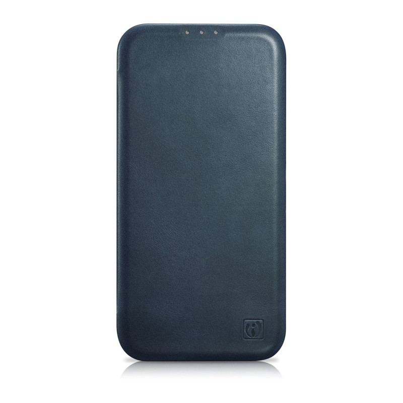 
Odinis „iPhone 14“ magnetinis atverčiamas dėklas „MagSafe CE Oil Wax Premium Leather Blue“.
