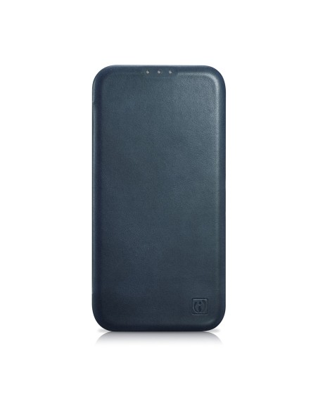 
Odinis „iPhone 14“ magnetinis atverčiamas dėklas „MagSafe CE Oil Wax Premium Leather Blue“.
