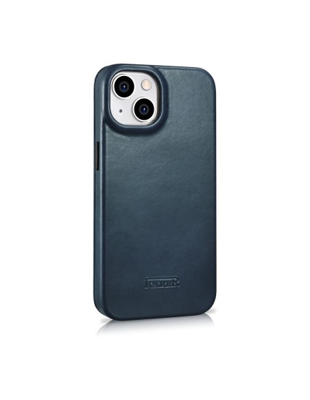 
Odinis „iPhone 14“ magnetinis atverčiamas dėklas „MagSafe CE Oil Wax Premium Leather Blue“.
