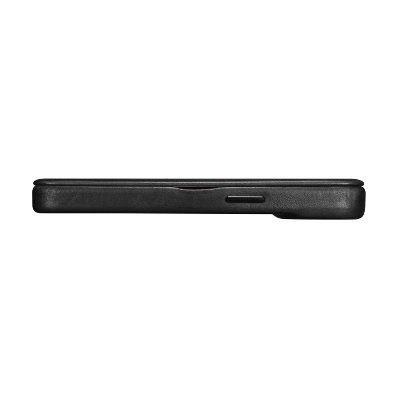 „iPhone 14 Pro“ magnetinis atverčiamas dėklas „MagSafe CE Oil Wax Premium Leather Black“.