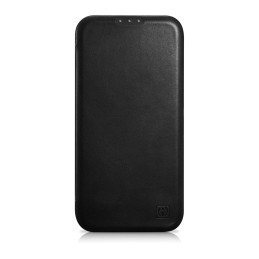 
„iPhone 14 Plus“ magnetinis atverčiamas dėklas „MagSafe CE Oil Wax Premium Leather Black“.
