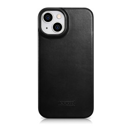 
„iPhone 14 Plus“ magnetinis atverčiamas dėklas „MagSafe CE Oil Wax Premium Leather Black“.
