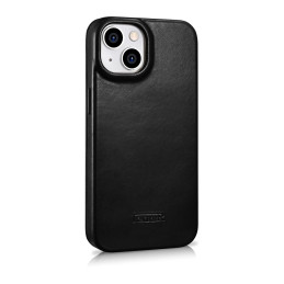 
„iPhone 14 Plus“ magnetinis atverčiamas dėklas „MagSafe CE Oil Wax Premium Leather Black“.
