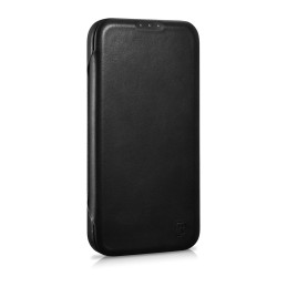 
„iPhone 14 Plus“ magnetinis atverčiamas dėklas „MagSafe CE Oil Wax Premium Leather Black“.
