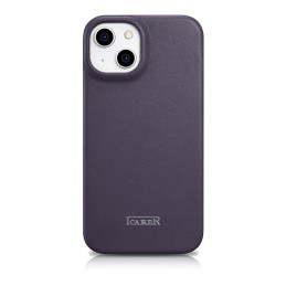 
Odinis dėklas iPhone 14 su magnetiniu atvartu MagSafe CE Premium Leather violetinė
