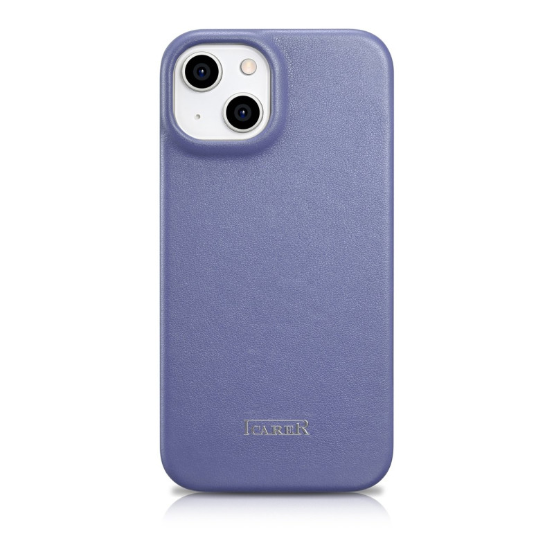 Odinis iPhone 14 dėklas su magnetiniu atvartu MagSafe CE Premium Leather šviesiai violetinis