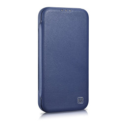 
Odinis dėklas iPhone 14 su magnetiniu atvartu MagSafe CE Premium Leather tamsiai mėlynas
