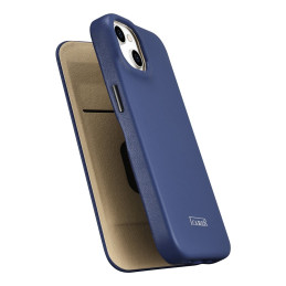 
Odinis dėklas iPhone 14 su magnetiniu atvartu MagSafe CE Premium Leather tamsiai mėlynas
