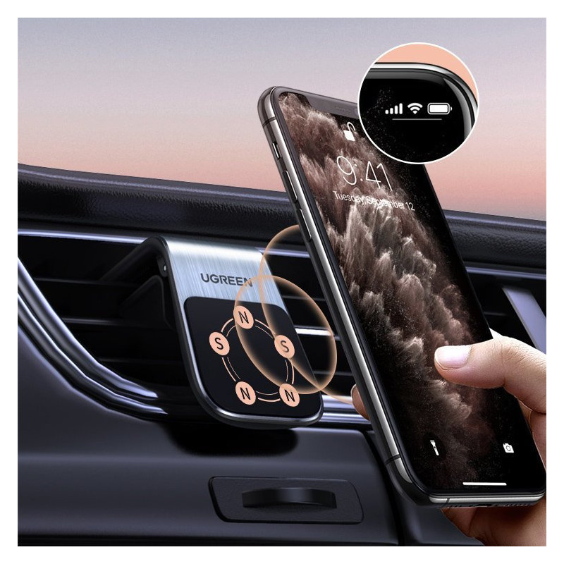 Magnetinis automobilio laikiklis orlaidei sidabrinis