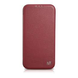 
Odinis dėklas iPhone 14 Plus su magnetiniu atvartu MagSafe CE Premium Leather bordo spalvos
