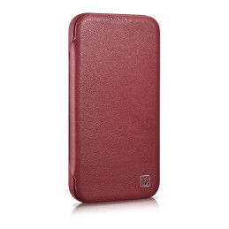 
Odinis dėklas iPhone 14 Plus su magnetiniu atvartu MagSafe CE Premium Leather bordo spalvos
